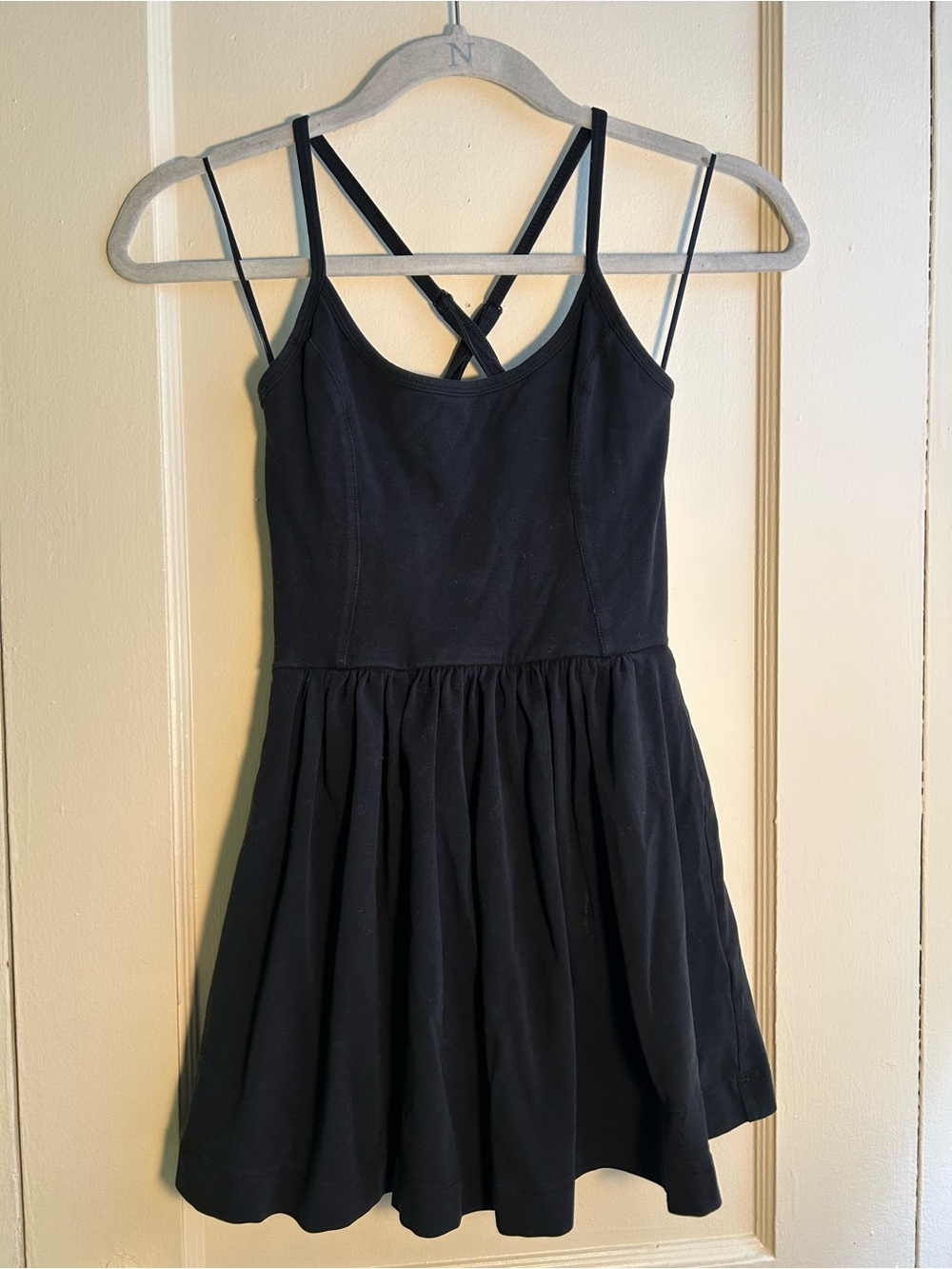 French Connection Black Athletic Dress w/ Shorts, Fit & Flare US 2